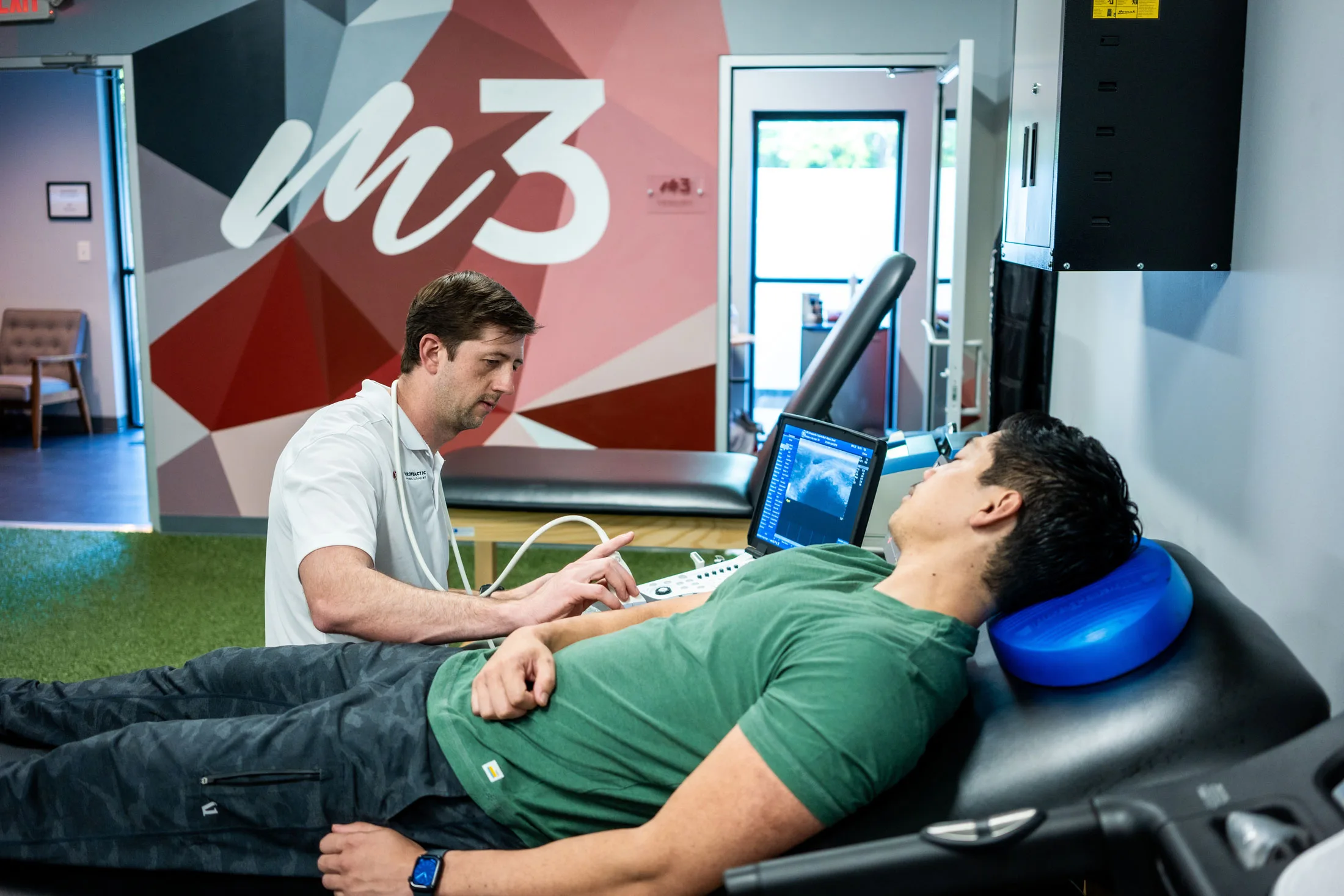 Expertise and Precision Dr. Drew giving a Diagnostic Ultrasound